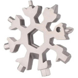 Cumpara ieftin Breloc-unealta multifunctionala 18-in-1 Snowflake Argintiu