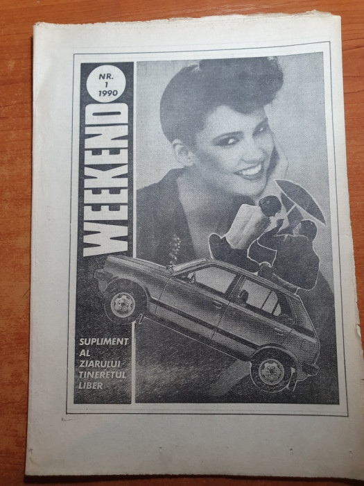 revista weekend tinereltul liber 1990 -anul 1,nr. 1-prima aparitie