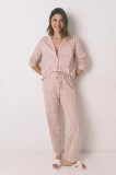 women&#039;secret pijama culoarea roz, bumbac, 3592420
