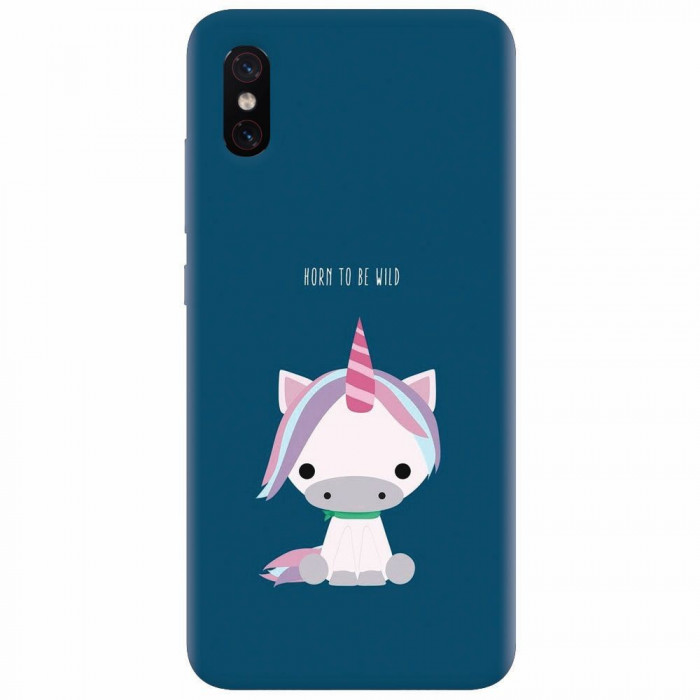 Husa silicon pentru Xiaomi Mi 8 Pro, Horn To Be Wild Cute Unicorn