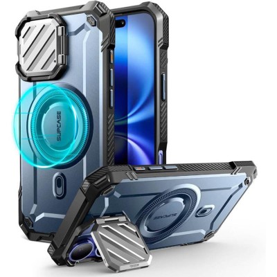 Husa iPhone 16 Supcase Unicorn Beetle XT MagSafe, bleu foto