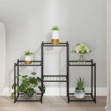 VidaXL Suport pentru flori, 83x25x60 cm, negru, fier