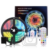 Banda Led SMART, 10 m, 300 leduri, Aplicatie, Control vocal, Sincronizare muzicala, Telecomanda
