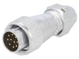 Mufă WF16 tată PIN 10 IP67 5A 400V pentru lipire pe cablu 5-6,5mm