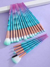 Set pensule make up, set pensule machiaj, diamond unicorn multicolour foto