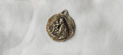 MEDALION SFANTUL ANTON Protectorul COPIILOR de colectie 1900 ITALIA superb UNIC foto