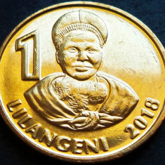 Moneda exotica 1 LILANGENI - Republica ESWATINI, anul 2018 * cod 5063 = A.UNC