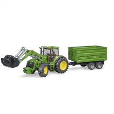 Utilaj Bruder Tractor John Deere 7930 cu Incarcator Frontal si Remorca Basculanta pe Osie foto