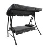 Balansoar Gradina 3 Locuri Goodhome, Gri, 270kg, Otel, Rabatabil, 200x120x164cm