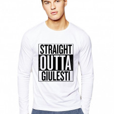 Bluza barbati alba - Straight Outta Giulesti - XL