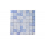 Autocolant decorativ Plaid, 30x30 cm, 8 piese, polipropilena, albastru