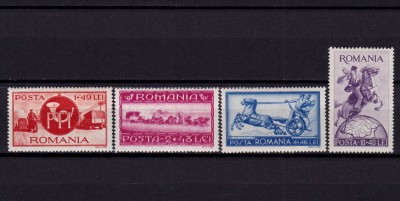 ✅RO 1944 ,LP 158 ,&amp;quot;Asistenta P.T.T.&amp;quot; serie cu mici urme de sarniera MLH foto