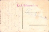 HST CP72 Carte poștală 1918 ștampilă kuk Spitalzug nr 26, Circulata, Printata