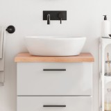 VidaXL Blat de baie, maro deschis, 60x50x(2-4) cm, lemn masiv tratat