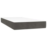 Cumpara ieftin Saltea cu arcuri buzunar, fermitate medie, gri inchis, 90x200x20 cm, catifea