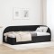 vidaXL Cadru de pat colțar cu headboard Negru 80 x 200 cm Catifea 42016631