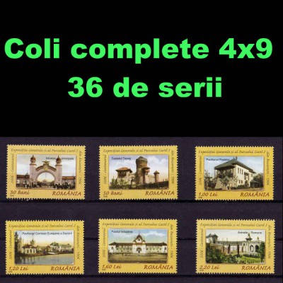 RO 2006 LP 1724 &amp;quot;Centenarul Exp.Gen. 1906 &amp;quot; , in COLI complete a 36 serii ,MNH foto
