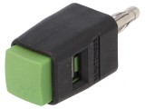 Clemă de laborator verde 70VDC 16A 48mm