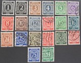 Germania &ndash; Lot 18 mărci &bdquo;Deutsche Post&rdquo; (Pfennig), postbelice, stare bună, obliterate