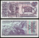 ALBANIA █ bancnota █ 100 Leke █ 1994 █ P-55b █ UNC █ necirculata