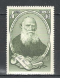 U.R.S.S.1978 150 ani nastere L.Tolstoi-scriitor MU.581, Nestampilat