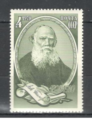 U.R.S.S.1978 150 ani nastere L.Tolstoi-scriitor MU.581 foto