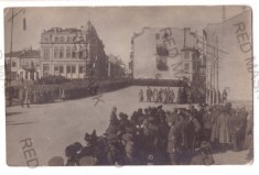 5445 - CONSTANTA Restaurant D.G. HRISICOS, Market - old CENSOR Photo - used 1918
