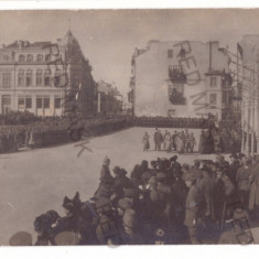 5445 - CONSTANTA Restaurant D.G. HRISICOS, Market - old CENSOR Photo - used 1918