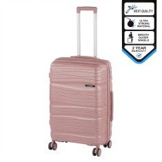 Valiză medie TraveLux Voyager cu carcasă rigidă, 68x45x25 cm, roz malva
