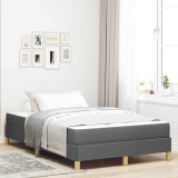 Cumpara ieftin Pat cu arcuri cu saltea Gri inchis 120 x 200 cm tesatura