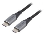 Cablu USB C 2.0 2m Negru 480Mbps, Vention