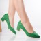 Pantofi dama Verzi cu toc piele eco intoarsa kila, 35