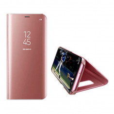 Husa Samsung Galaxy S20 Clear View Flip Mirror Pink Rose Gold foto