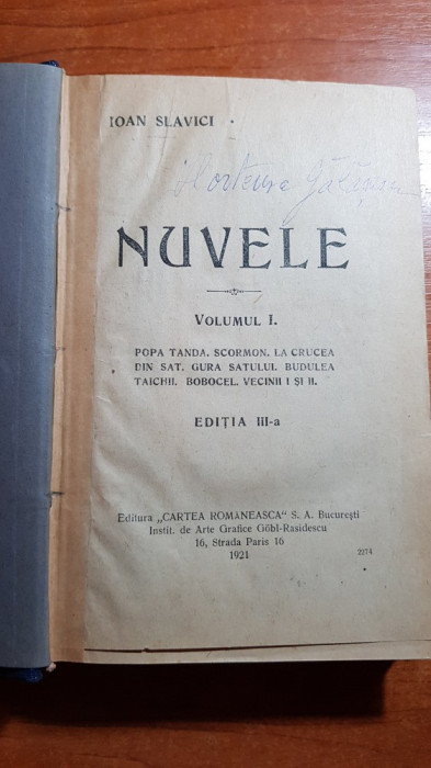 ioan slavici - nuvele din anul 1921