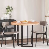 vidaXL Placă de masă Maro deschis &Oslash; 90 x 4 cm Lemn de stejar masiv