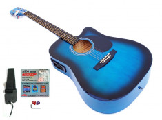 Chitara Electro-Acustica Western Cherrystone EQ-7545R Albastru foto