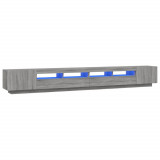 Cumpara ieftin Set dulapuri TV cu LED, 3 piese, gri sonoma, lemn prelucrat