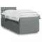 vidaXL Pat box spring cu saltea, gri deschis, 90x200 cm, textil 3289653