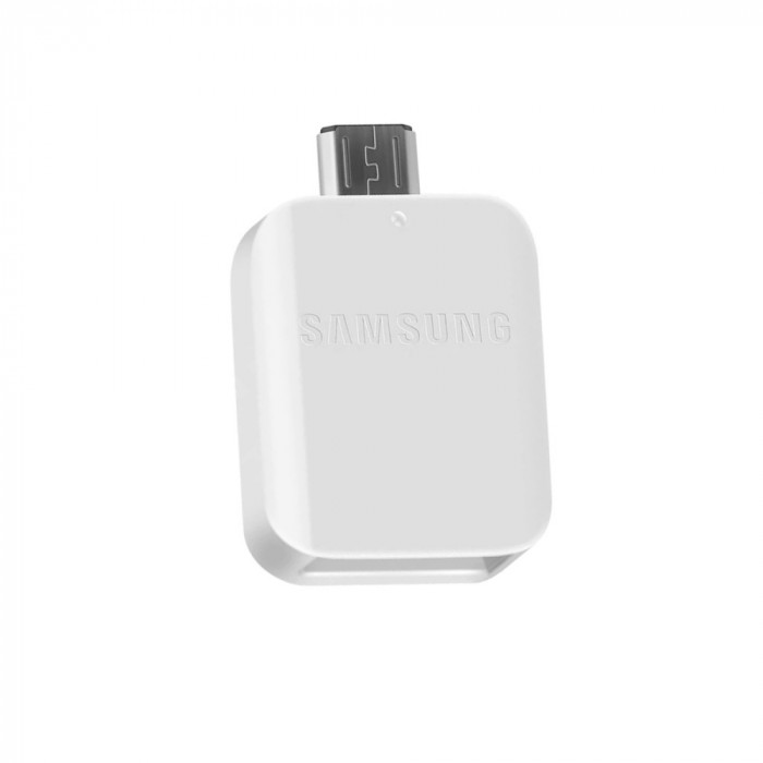 Adaptor OTG USB tip A mama la microUSB tata, Samsung GH98-09728A, alb