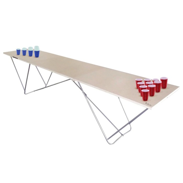Bierpong Tisch f&uuml;r individuelle Gestaltung - Set 1 Tisch, 100 Becher, 6 B&auml;lle
