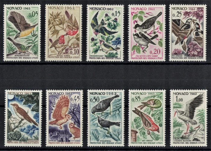 MONACO 1962 - An complet, serii complete MNH (4 imagini)