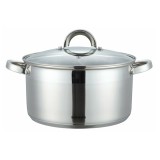 Cratita inox cu capac Bohmann Premium, 22 cm, 5 litri, baza groasa aluminiu