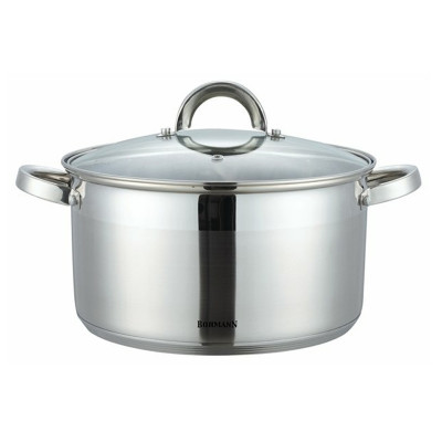 Cratita inox cu capac Bohmann Premium, 26 cm, 7.7 litri, baza groasa aluminiu foto