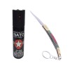 Set Autoaparare: Spray Paralizant 90ml + Cutit Spaniol 20.5cm, Otel 440C, Raza 3m, Idealstore, Drumetie, Camping