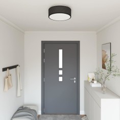 vidaXL Lampă de tavă Negru 38 x 38 x 13,5 cm țesătură 42001206