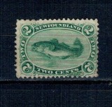 Newfoundland 1866 - 2c, peste, Mi.No.16 nestampilat