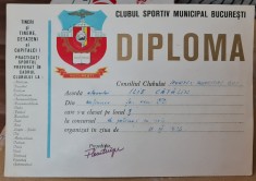 Diploma insigna sportiva RSR.