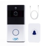 Pachet Interfon video inteligent PNI SafeHome PT710B WiFi HD, P2P si cablu USB 2.0 la Micro USB 1m