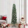 VidaXL Brad de Crăciun artificial Verde 210 cm PVC și oțel și plastic 3394958