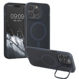 Husa Kwmobile pentru Apple iPhone 14 Pro Max, Albastru inchis/Transparent, Silicon, 61852.17, Plastic, Carcasa